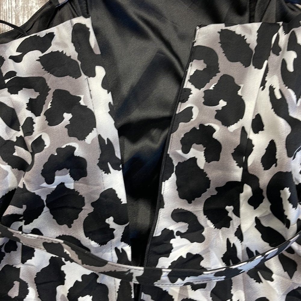 Cache Black Leopard Animal Print Belted Halter To… - image 7